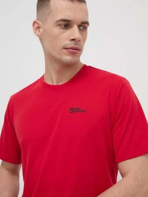 Jack Wolfskin t-shirt sportowy Vonnan kolor czerwony gładki 1809951