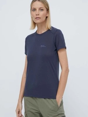 Jack Wolfskin t-shirt sportowy Vonnan kolor granatowy 1810061