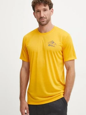 Jack Wolfskin t-shirt sportowy Vonnan kolor pomarańczowy z nadrukiem A62314