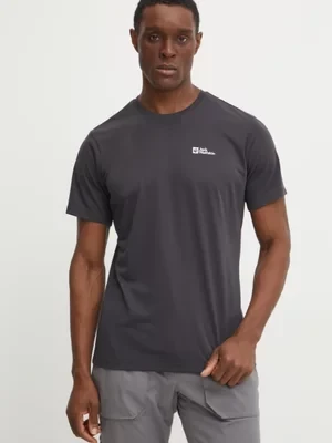 Jack Wolfskin t-shirt sportowy Vonnan kolor szary gładki 1809951