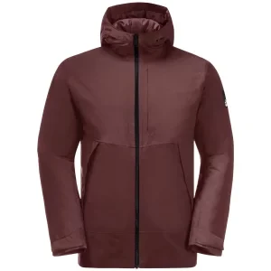 Jack Wolfskin Tempelhof Jkt M 1115491-2185, Męskie, Bordowe, kurtki, poliester, rozmiar: 3XL
