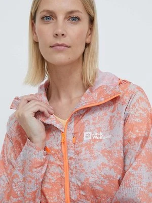 Jack Wolfskin wiatrówka Prelight Wind kolor pomarańczowy 1307851