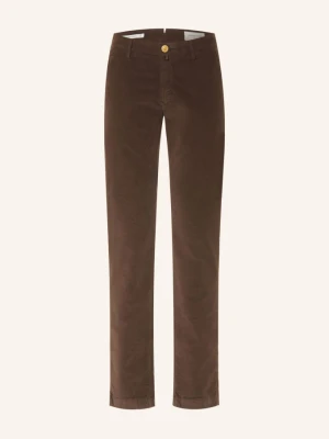 Jacob Cohen Chinosy Bobby O Kroju Slim Fit braun CIEMNOBRĄZOWY