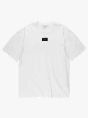 Jacquard Label t-shirt męski bawełniany biały Klasyk