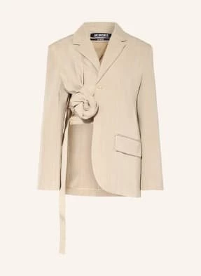 Jacquemus Blezer La Veste Baccala Z Dodatkiem Jedwabiu beige