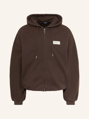 Jacquemus Bluza Rozpinana Z Kapturem Le Hoodie Montaigne braun CIEMNOBRĄZOWY