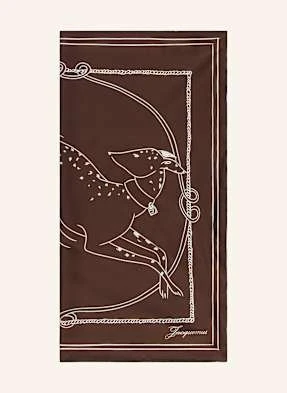 Jacquemus Chusta Jedwabna Le Foulard braun
