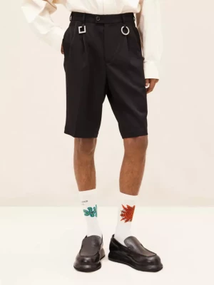 Jacquemus Czarne spodenki Le Short Rond Carre