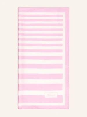 Jacquemus Jedwabna Chusta Le Foulard À Rayures rosa