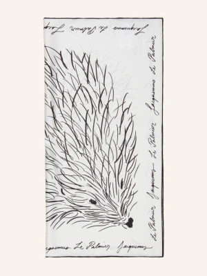 Jacquemus Jedwabna Chusta Le Foulard Herisson weiss