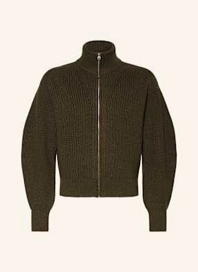 Jacquemus Kardigan Le Cardigan Zippe Merino Z Wełny Merino gruen