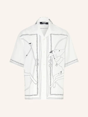 Jacquemus Koszula Z Klapami La Chemise Jean Comfort Fit weiss