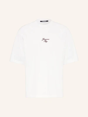 Jacquemus Koszulka Oversize Le T-Shirt Bateau weiss biały
