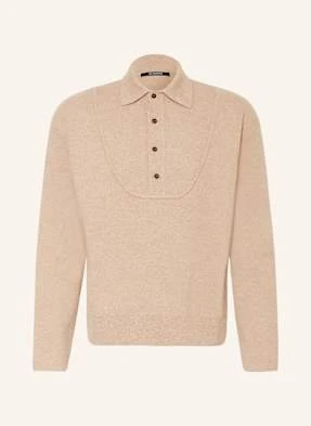 Jacquemus Koszulka Polo Z Dzianiny La Maille Vareuse Pallone beige