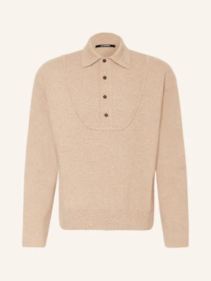 Jacquemus Koszulka Polo Z Dzianiny La Maille Vareuse Pallone beige