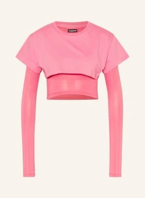 Jacquemus Krótka Koszulka Z Długim Rękawem Le Double pink