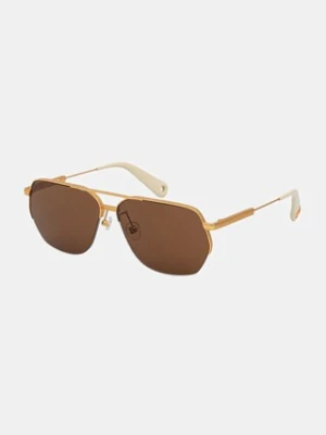 Jacquemus okulary przeciwsłoneczne AVIADOR kolor złoty JAC67C1SUN