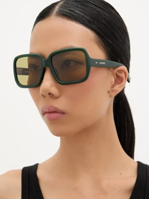 Jacquemus okulary przeciwsłoneczne CABANA damskie kolor zielony JAC86C3SUN