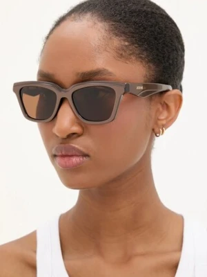 Jacquemus okulary przeciwsłoneczne CARRE damskie kolor brązowy JAC109C1SUN