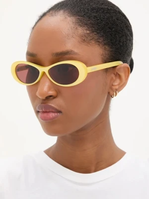 Jacquemus okulary przeciwsłoneczne NUVOLA damskie kolor żółty JAC135C4SUN