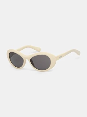 Jacquemus okulary przeciwsłoneczne ROND damskie kolor beżowy JAC107C2SUN