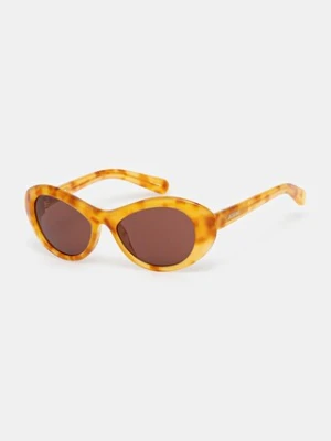 Jacquemus okulary przeciwsłoneczne ROND damskie kolor brązowy JAC107C5SUN