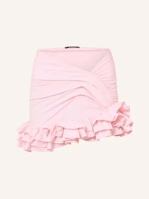 Jacquemus Spódnica La Mini Jupe Playa Z Falbanami rosa RÓŻOWY
