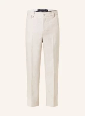 Jacquemus Spodnie Le Pantalon Cabri Regular Fit Z Lnem beige