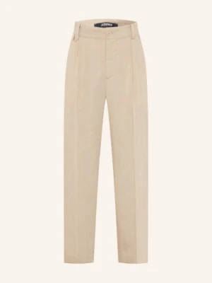 Jacquemus Spodnie Le Pantalon Croisiere O Regularnym Kroju Z Lnu beige
