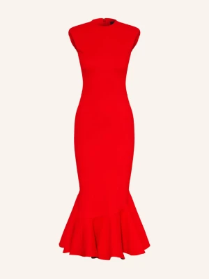 Jacquemus Sukienka Etui La Robe Palmier Z Wycięciami I Falbanami rot CZERWONY