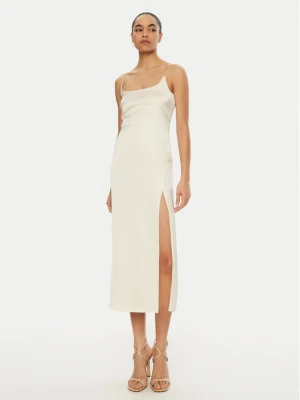 JACQUEMUS Sukienka koktajlowa 24E241DR100 Écru Regular Fit Kremowy