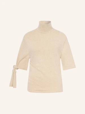 Jacquemus Sweter La Maille Fiocco Z Wełną Merynosową I Rękawami 3 / 4 beige