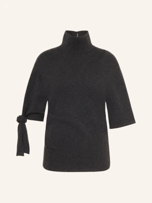 Jacquemus Sweter La Maille Fiocco Z Wełną Merynosową I Rękawami 3 / 4 grau CZIEMNOSZARY
