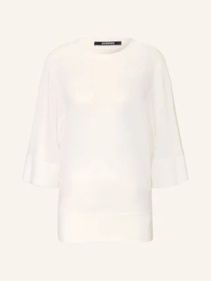 Jacquemus Sweter La Maille Mananco Z Rękawami 3/4 weiss