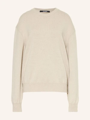 Jacquemus Sweter La Maille Moulin Z Wełną Merynosową beige