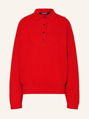 Jacquemus Sweter La Maille Vareuse Pallone rot