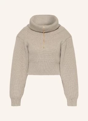 Jacquemus Sweter Typu Troyer La Maille Risoul braun