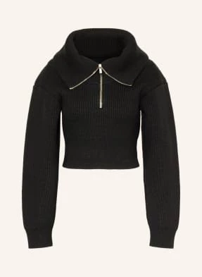 Jacquemus Sweter Typu Troyer La Maille Risoul schwarz