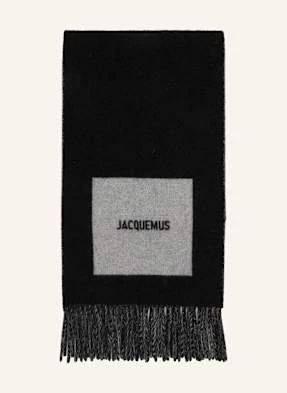 Jacquemus Szal L'echarpe Rond Carre schwarz