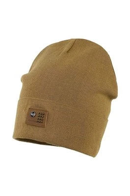 Jamiks czapka bawełniana dziecięca DAWIAN kolor brązowy z cienkiej dzianiny