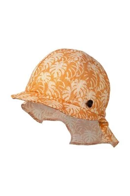 Jamiks czapka bawełniana dziecięca LEONARD kolor pomarańczowy wzorzysta