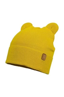 Jamiks czapka bawełniana dziecięca TOMAR kolor żółty z cienkiej dzianiny