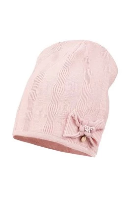 Jamiks czapka dziecięca INAS kolor różowy z cienkiej dzianiny