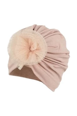 Jamiks czapka dziecięca JULIETTE kolor różowy z cienkiej dzianiny