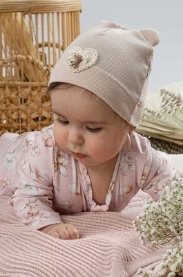 Jamiks czapka dziecięca SAMUI kolor różowy z cienkiej dzianiny