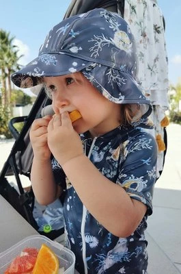 Jamiks czapka z daszkiem dziecięca kolor granatowy wzorzysta