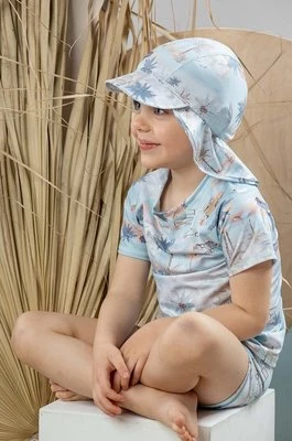 Jamiks czapka z daszkiem dziecięca kolor niebieski wzorzysta