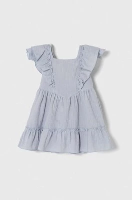 Jamiks sukienka bawełniana dziecięca kolor niebieski mini rozkloszowana