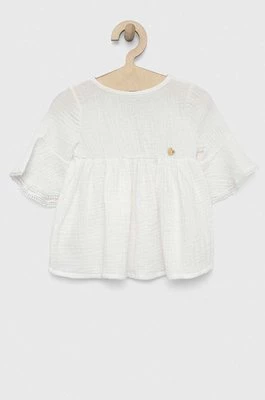 Jamiks sukienka bawełniana niemowlęca kolor biały mini rozkloszowana