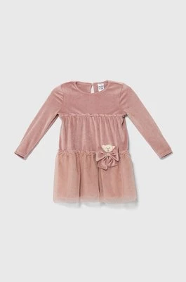 Jamiks sukienka dziecięca LISBETH kolor różowy mini rozkloszowana JZH094